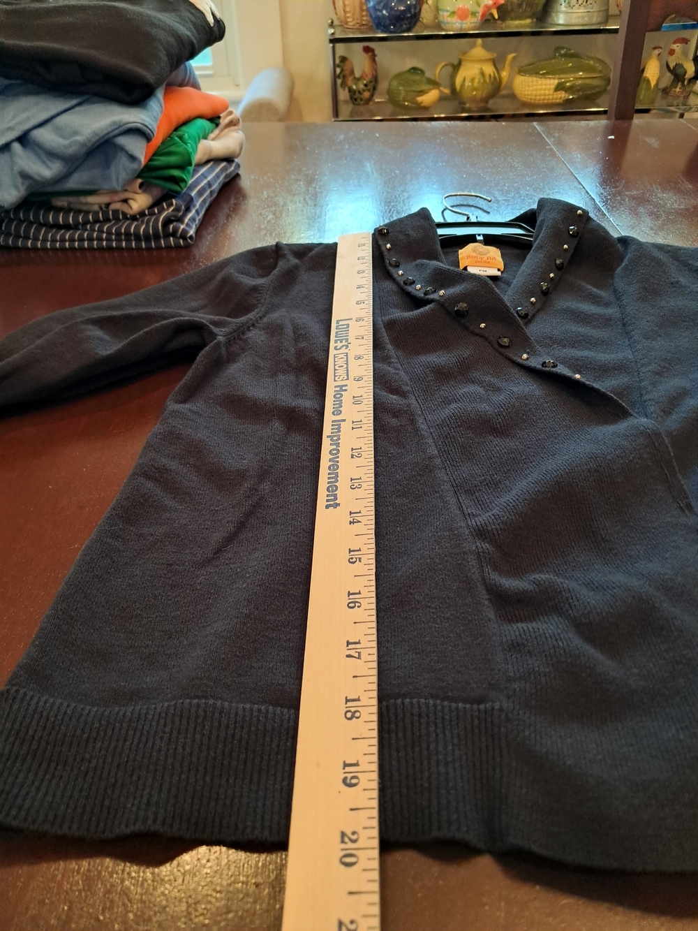 Ruby Rd. Black Beaded Open-Front Cardigan - Picture 5 of 5